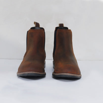 Kids Blacksmith Waxed Brown Chelsea Dealer Boots