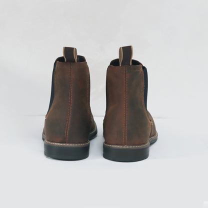 Kids Blacksmith Waxed Brown Chelsea Dealer Boots