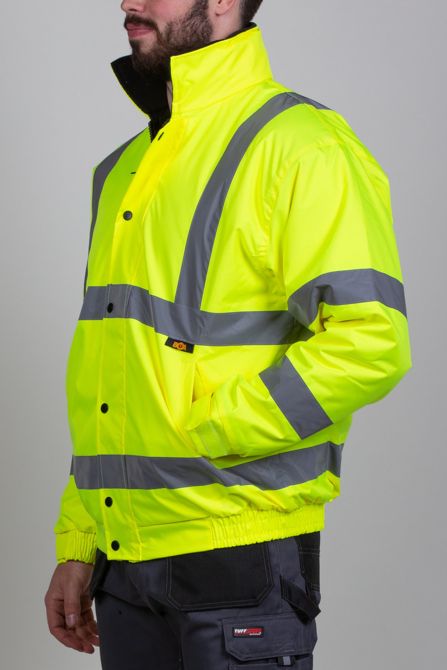 Hi-Vis Bomber Jacket - Yellow