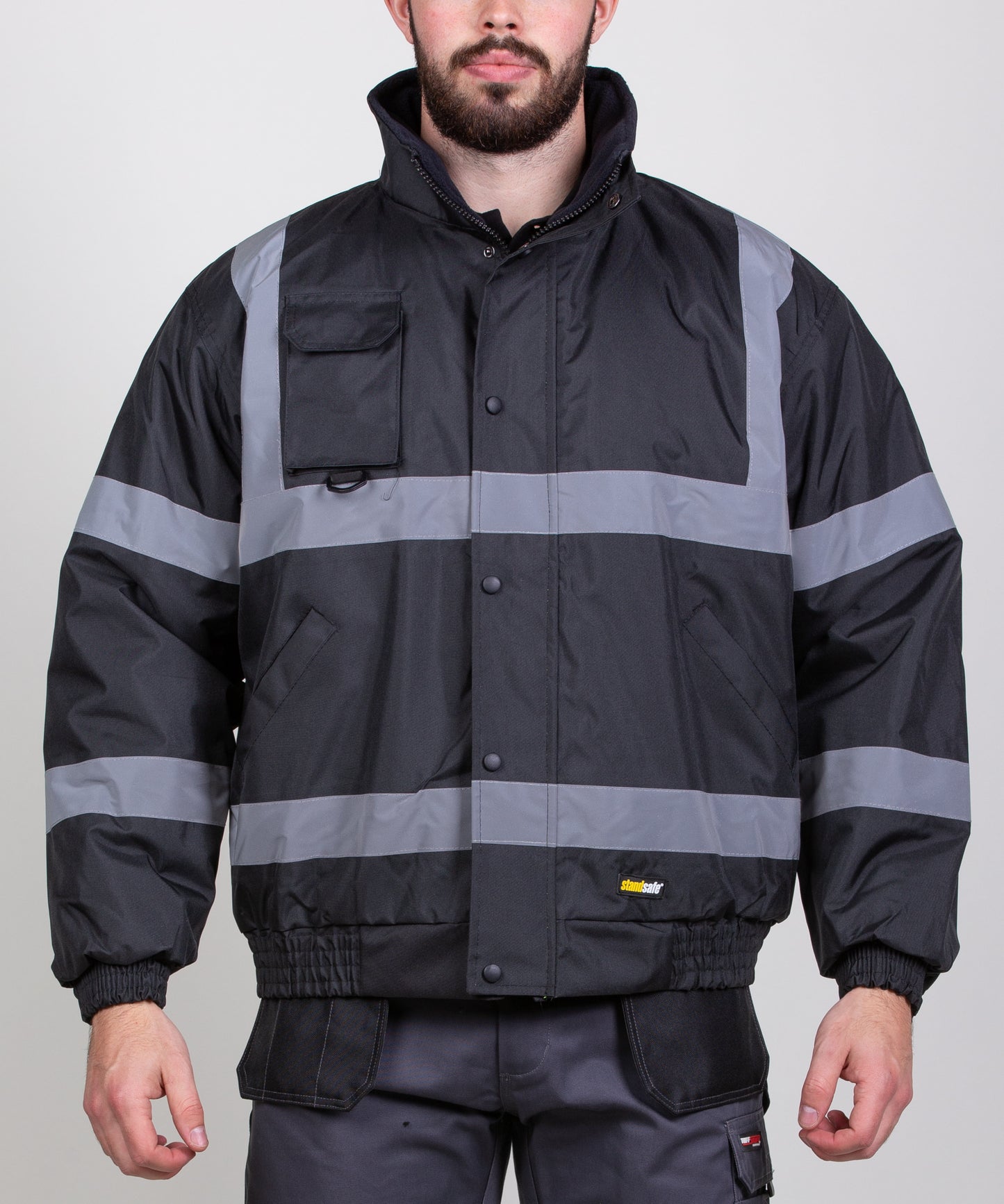 Hi-Vis Bomber Jacket - Navy
