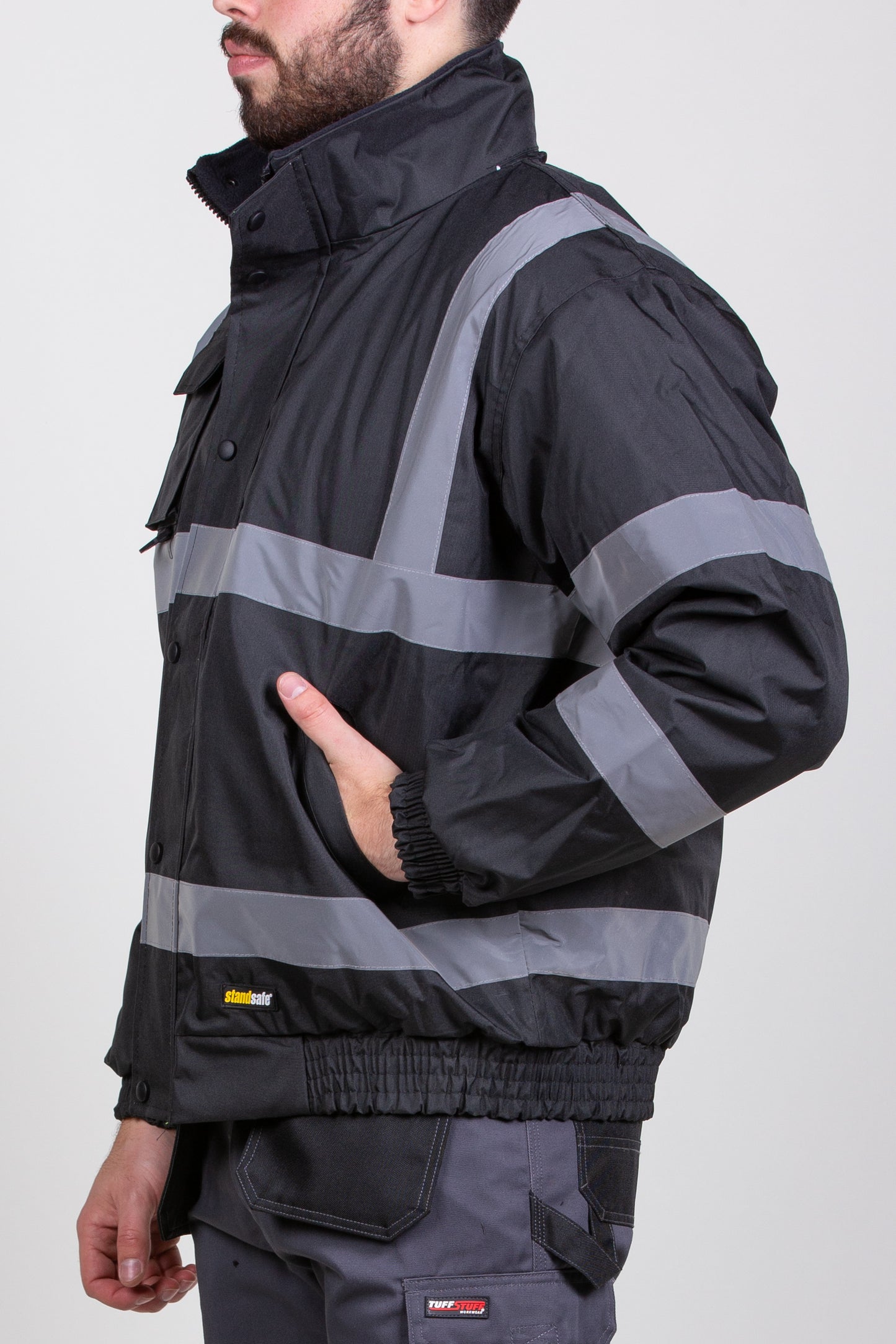 Hi-Vis Bomber Jacket - Navy