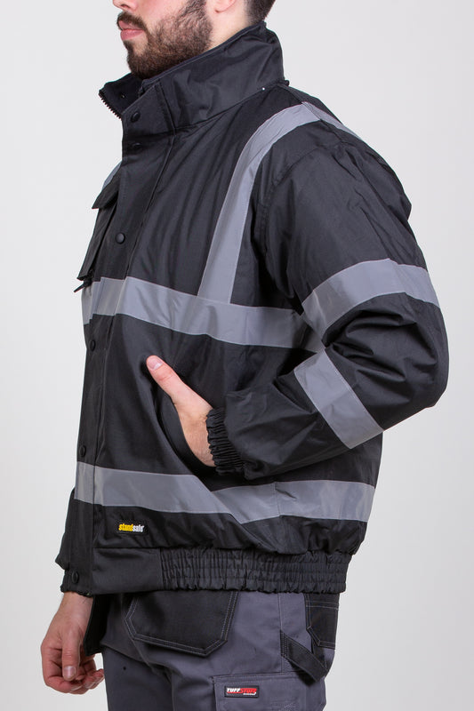 Hi-Vis Bomber Jacket - Navy